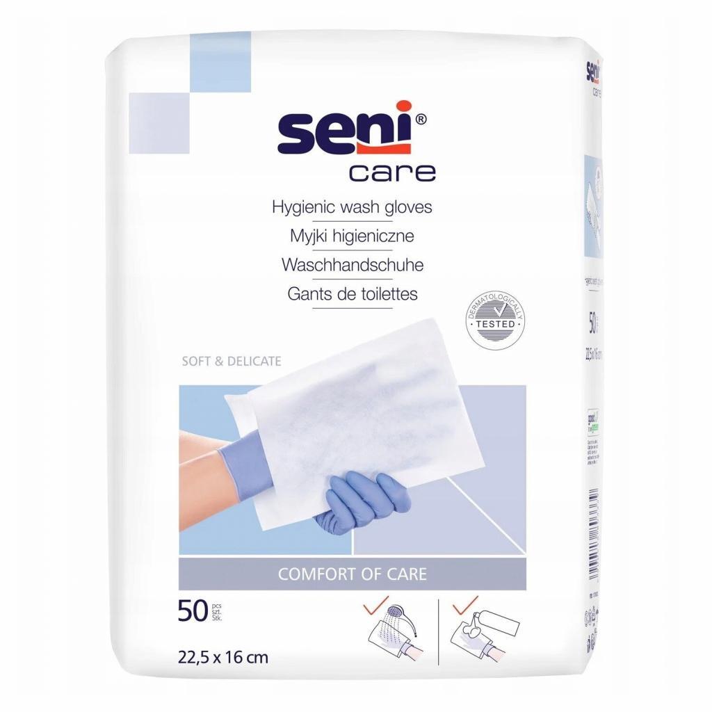 Mazgāšanas cimdi bez plēves Seni Care, 50 gabali