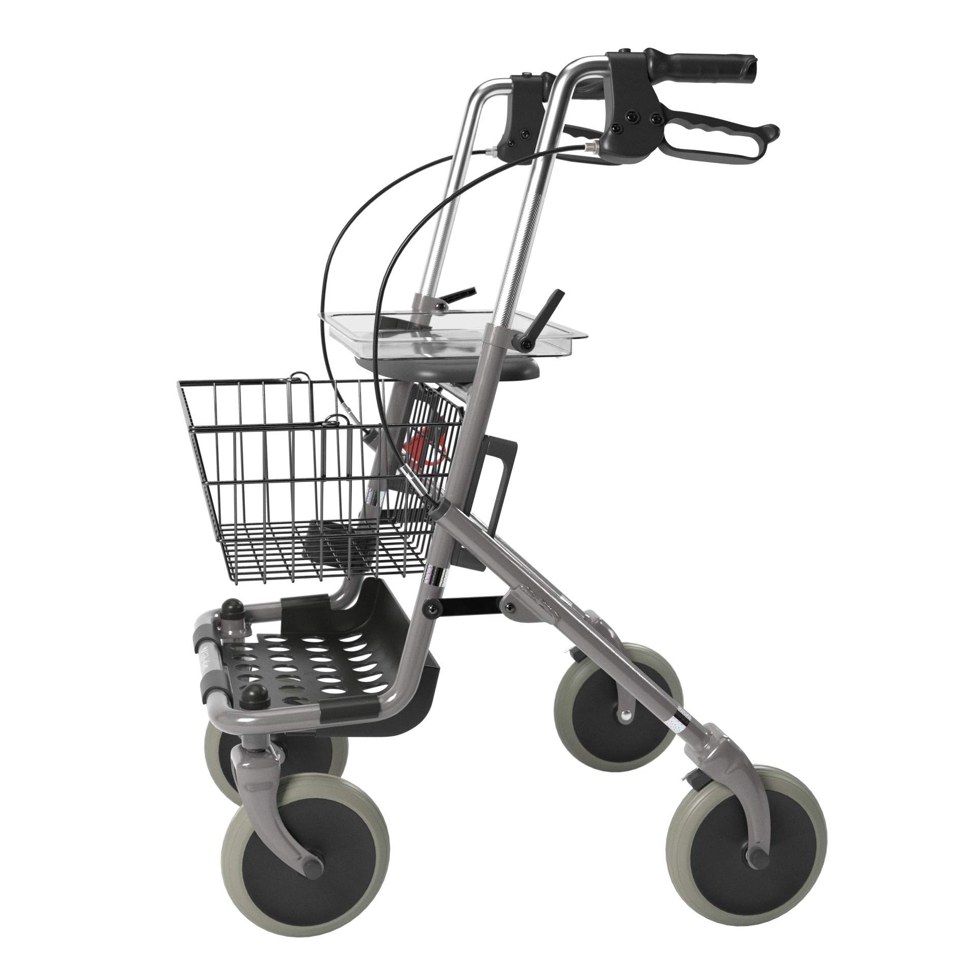 Tērauda rollators ar četriem riteņiem, grozu un sēdekli Kid-Man 04-4200F - Image 11
