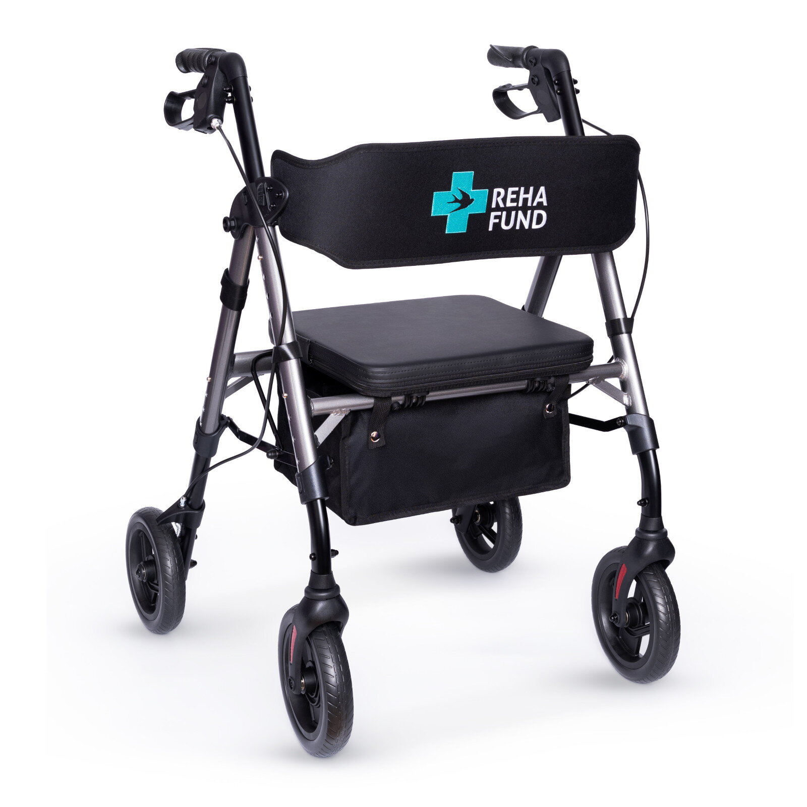 Alumīnija rollators ar četriem riteņiem Reha Fund RF-617 Marsylia